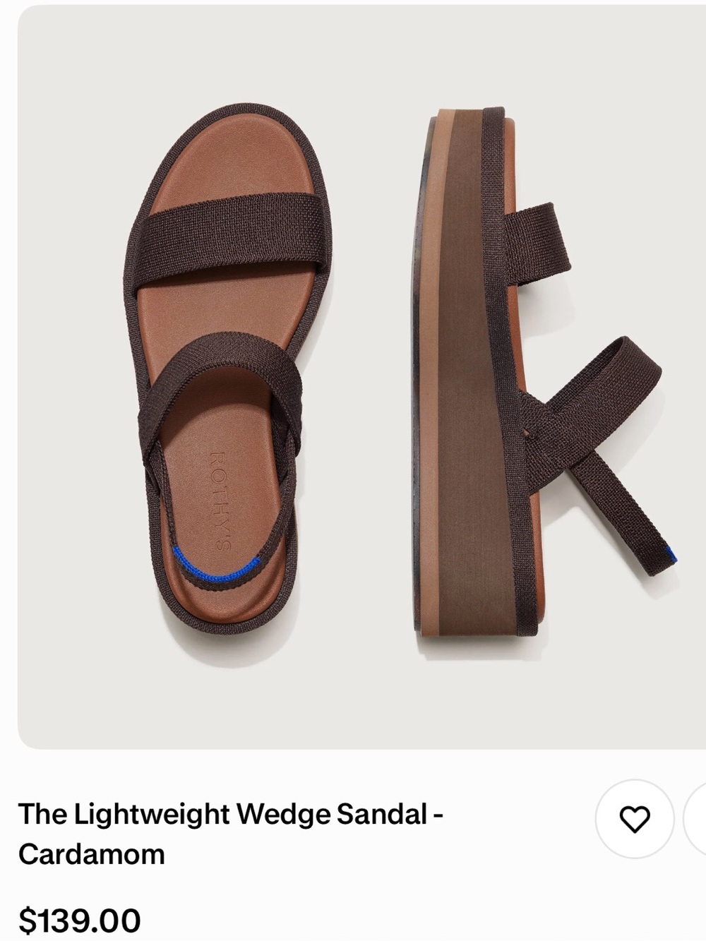 Rothy's Brown Platform Strap Sandals - Picture 2 of 4